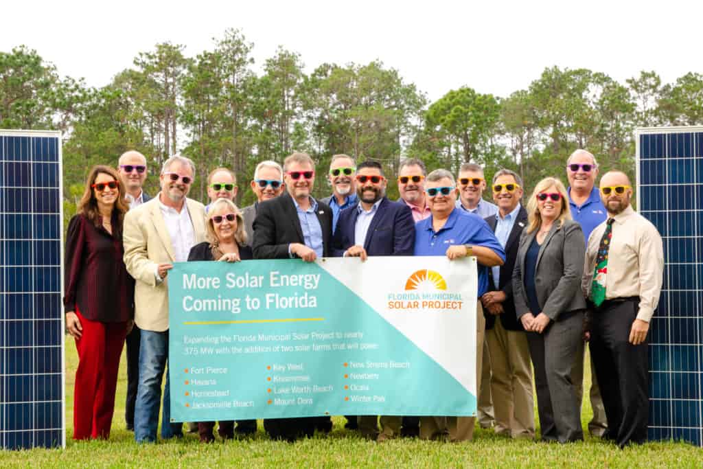 Representatives from Florida Municipal Power Agency, Origis Energy and 12 municipal electric utilities announce the expansion of the Florida Municipal Solar Project Dec, 5 2019