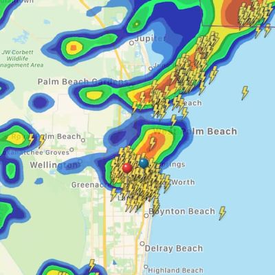 lightening strike map